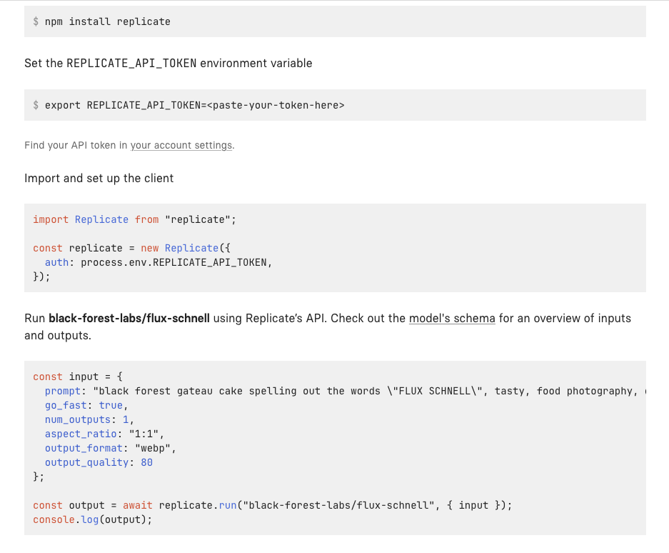 Using the Replicate Node.js client